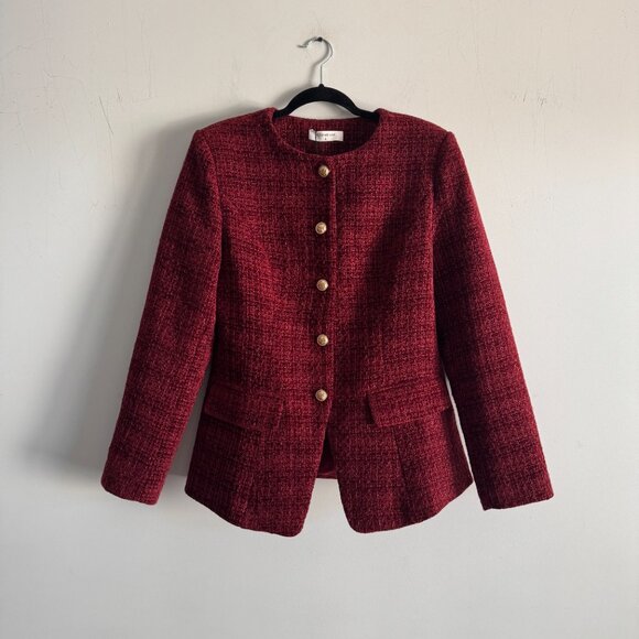 Commense Button Down Slit Tweed Blazer NWT, Size L, Runs more like a M - Picture 12 of 17